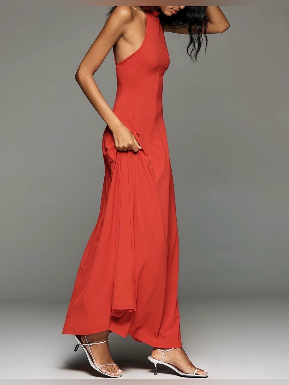 Anthropologie Coral Maxi Halter Dress - Picture 4 of 5